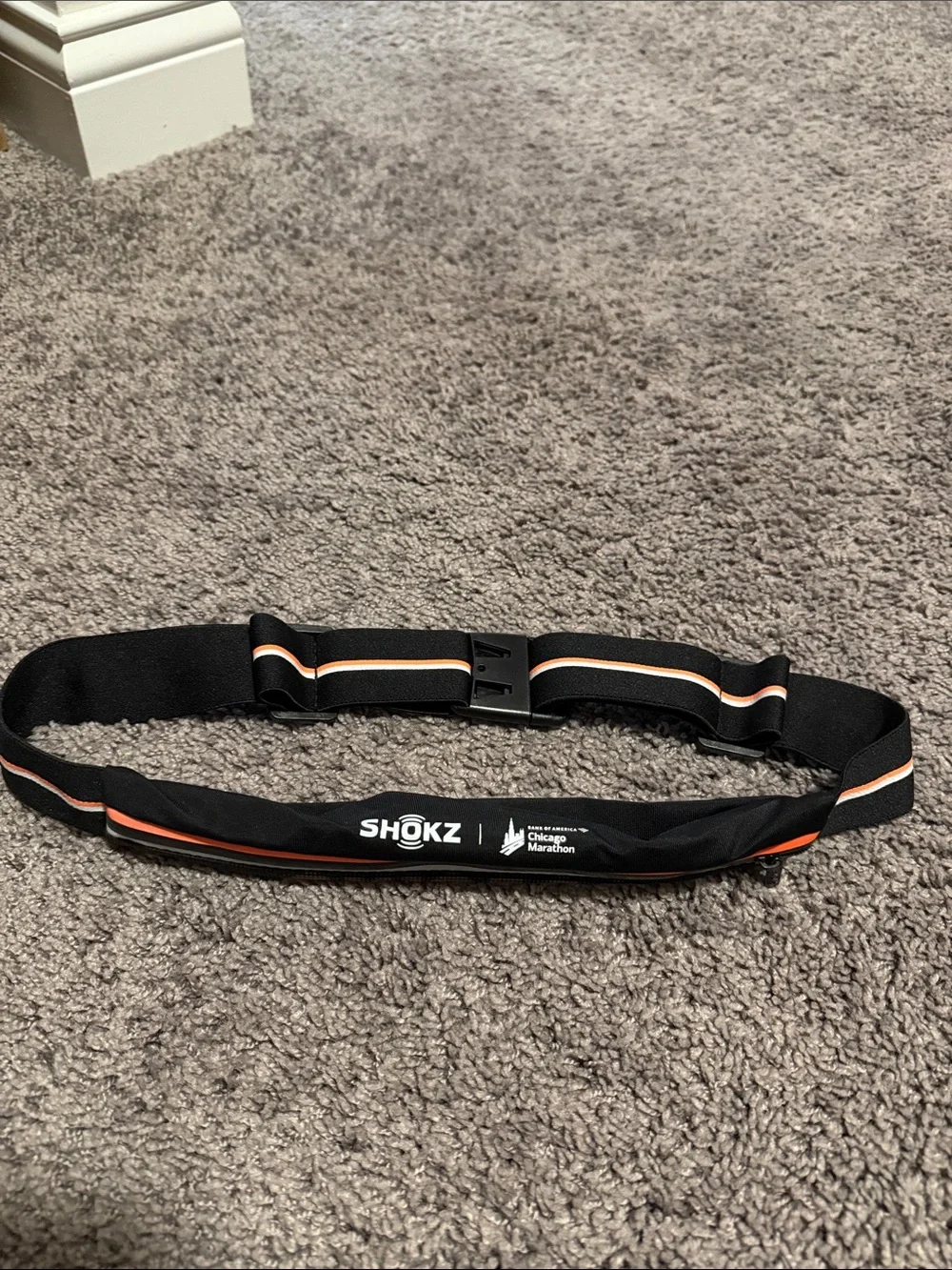 Shokz Black and Orange Running Belt